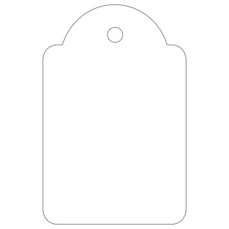 7299-CAJA 500 ETIQUETAS COLGANTES BLANCAS 28 X 43 MM APLI 391