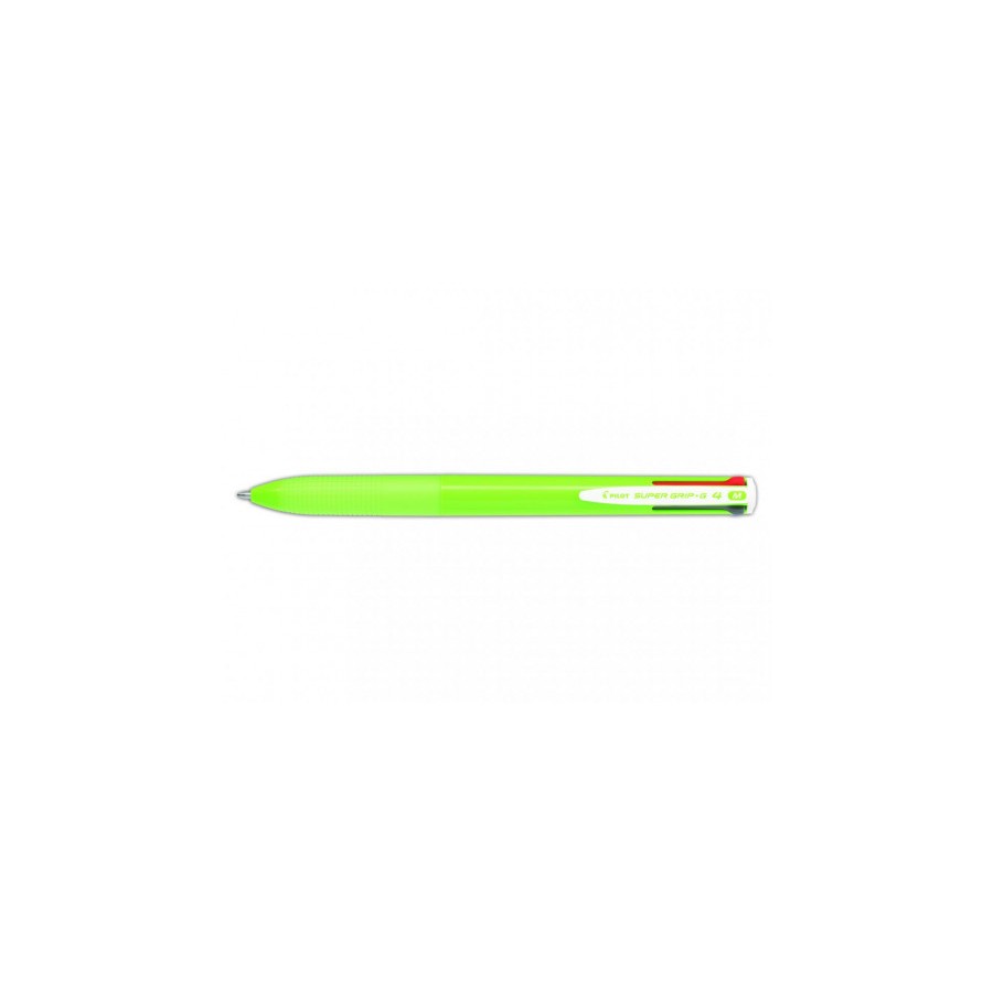 7316-BOLIGRAFO SUPERGRIP G - 4 COLORES - CUERPO COLOR- VERDE LIMA PILOT BPKGG-35M-LG