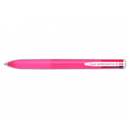 7317-BOLIGRAFO SUPERGRIP G - 4 COLORES - CUERPO COLOR- ROSA PILOT BPKGG-35M-P