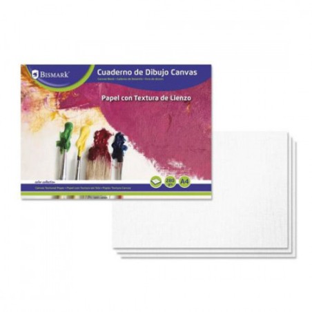 7364-CUADERNO DE DIBUJO CANVAS 280 GRMS / 10 HOJAS A4 BISMARK 328432