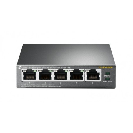 75-TP-LINK TL-SG1005P No administrado Gigabit Ethernet (10/100/1000) Energia sobre Ethernet (PoE) Negro