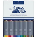 7541-ESTUCHE DE METAL CON 36 LAPICES DE COLORES ACUARELABLES GOLDFABER. FABER CASTELL 114636