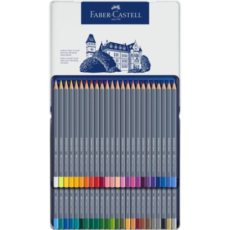 7543-ESTUCHE DE METAL CON 48 LAPICES DE COLORES ACUARELABLES GOLDFABER. FABER CASTELL 114648