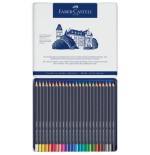 7547-ESTUCHE DE METAL CON 24 LAPICES DE COLORES GOLDFABER. FABER CASTELL 114724