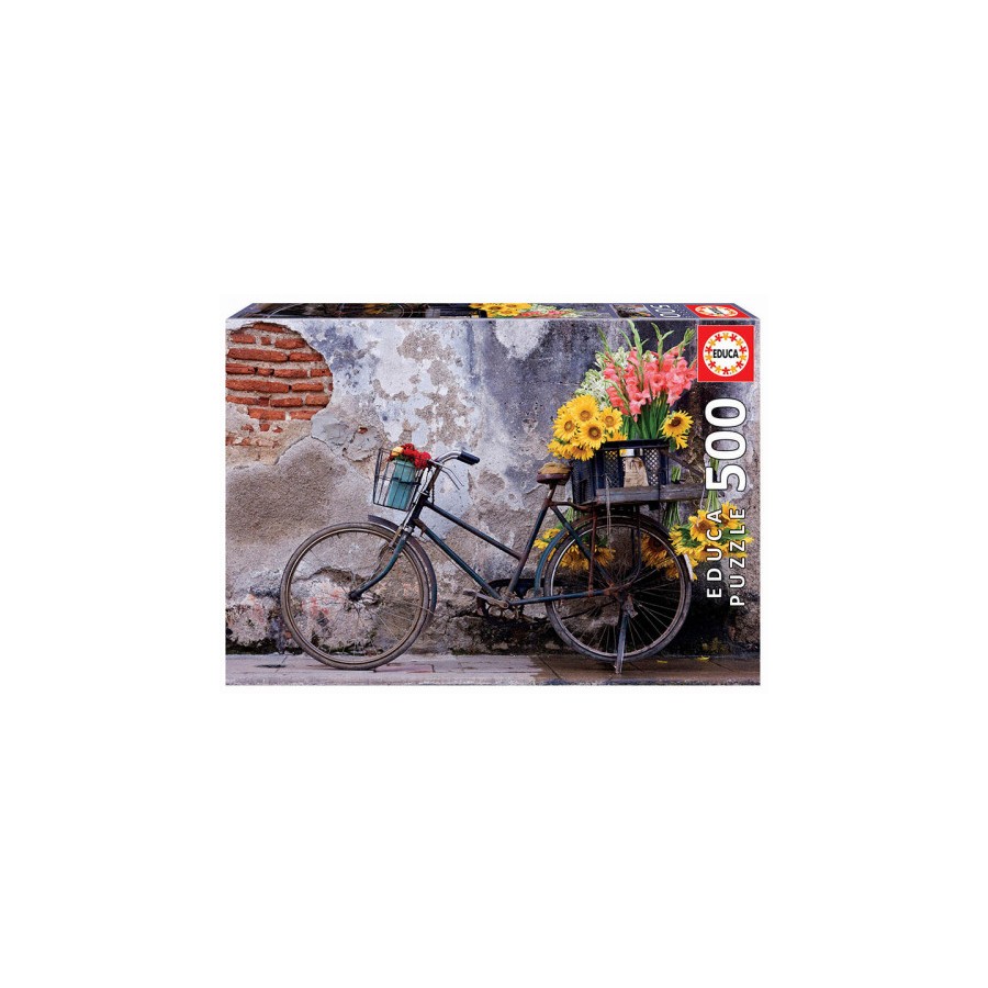 7587-Educa Bicycle with flowers Puzzle rompecabezas 500 pieza(s)