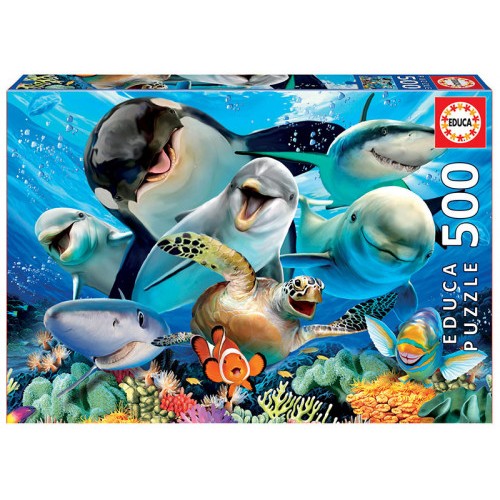 7592-Educa Underwater Selfies Puzzle rompecabezas 500 pieza(s)