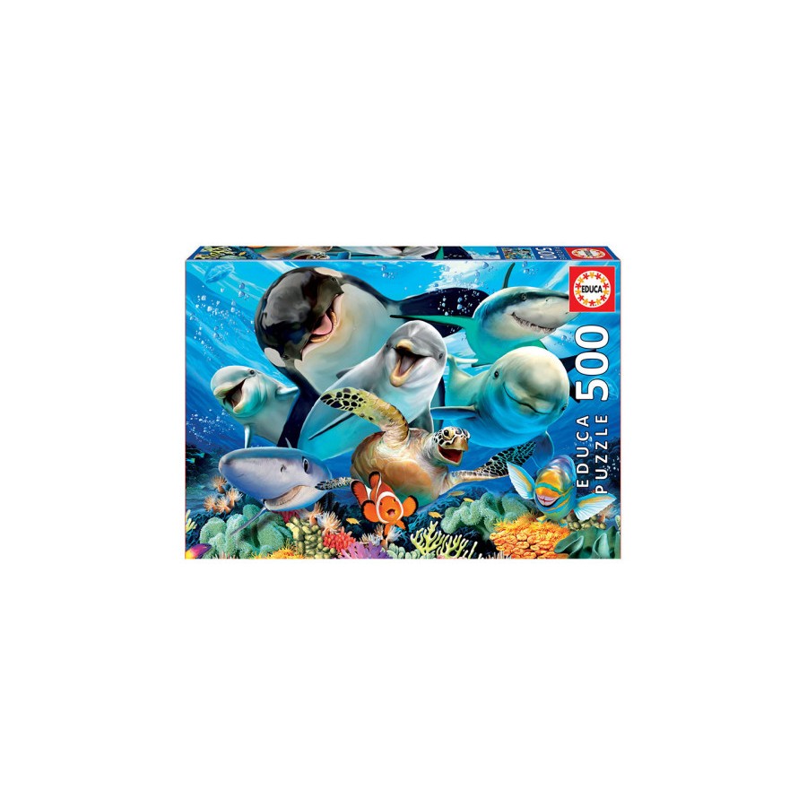 7592-Educa Underwater Selfies Puzzle rompecabezas 500 pieza(s)