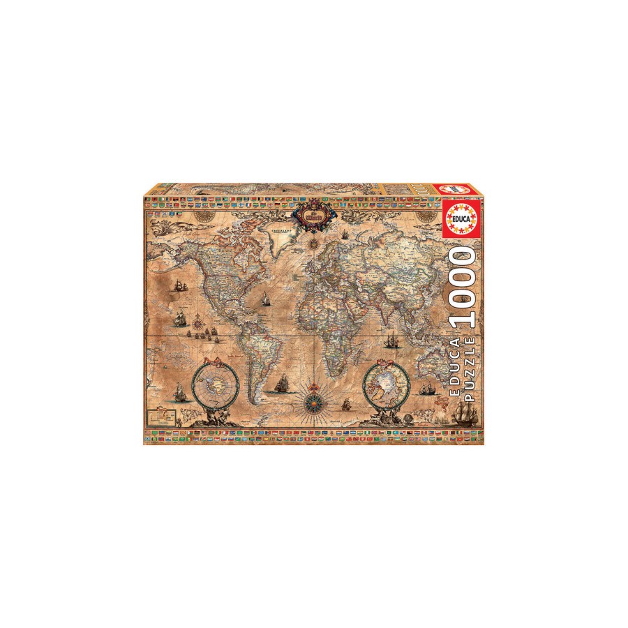 7598-Educa Antique World Map Puzzle rompecabezas 1000 pieza(s)