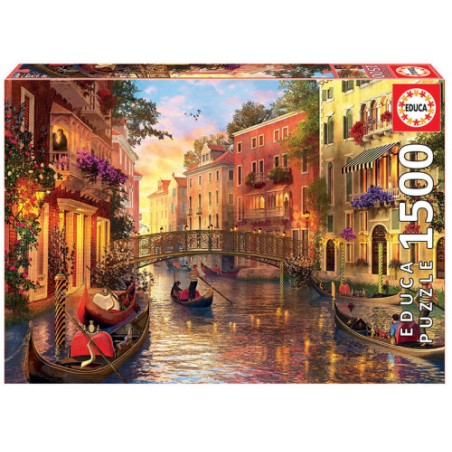 7608-Educa Sunset in Venice Puzzle rompecabezas 1500 pieza(s)