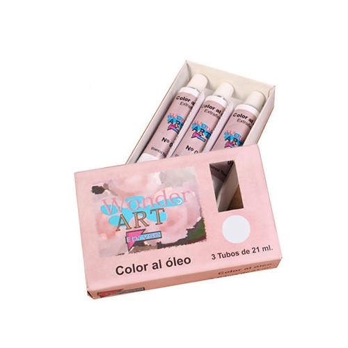 7629-CAJA 3 TUBOS 21ML. OLEO No.02 BLANCO ZINC TITANIUM WONDER ART BY PRYSE 6250002