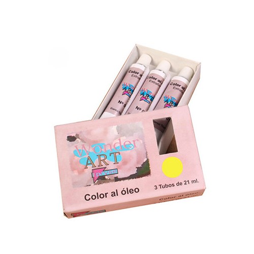 7631-CAJA 3 TUBOS 21ML. OLEO No.07 AMARILLO LIMON WONDER ART BY PRYSE 6250007