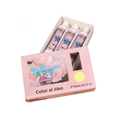 7632-CAJA 3 TUBOS 21ML. OLEO No.08 AMARILLO CADMIUN WONDER ART BY PRYSE 6250008