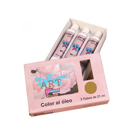7644-CAJA 3 TUBOS 21ML. OLEO No.38 SIENA CRUDO WONDER ART BY PRYSE 6250038