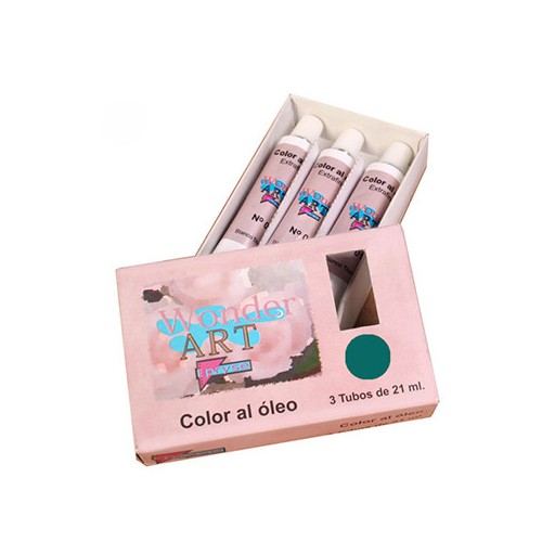 7645-CAJA 3 TUBOS 21ML. OLEO No.46 ESMERALDA WONDER ART BY PRYSE 6250046