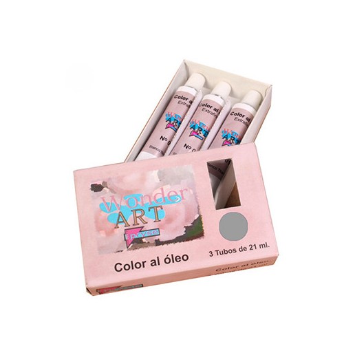 7649-CAJA 3 TUBOS 21ML. OLEO No.61 GRIS WONDER ART BY PRYSE 6250061