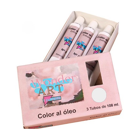 7651-Pryse 6251002 pintura al oleo 108 ml Tubo Plata, Titan, Blanco