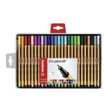 767-ESTUCHE METALICO 25 ROTULADORES PUNTA FINA 0,4MM. POINT 88 COLORES SURTIDOS STABILO 882501