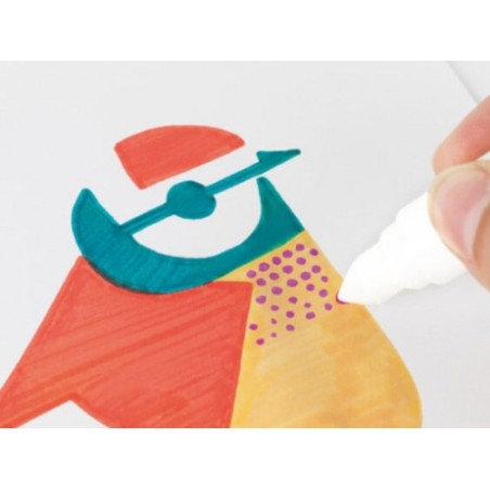 7719-CAJA 8 ROTULADORES MAXI MAGIC + 2 ROTULADORES MAGICOS MILAN 80023