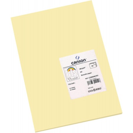 7765-PACK 50 HOJAS CARTULINA IRIS A3 185G CREMA CANSON C200040181
