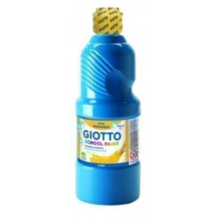 7783-Giotto Tempera Escolar 500 ml Botella Azul, Cian