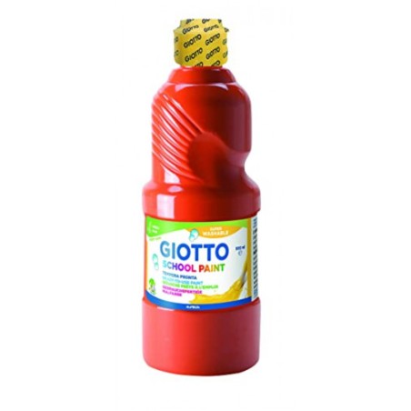 7786-Giotto Tempera Escolar 500 ml Botella Rojo