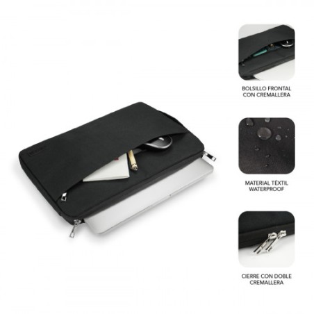 7857-SUBBLIM Funda Ordenador Urban Laptop Sleeve 13,3-14" Black