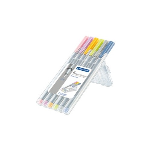 7880-ESTUCHE 6 PZASTRIPLUS FINELINER 334, SURT. NEON STAEDTLER 334 SB6CS3