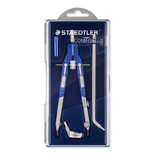 7935-ESTUCHE COMPAS MARS 552 02, CON RUEDA CENTRAL , AJUSTE RAPIDO Y ALARGADERA STAEDTLER 552 02