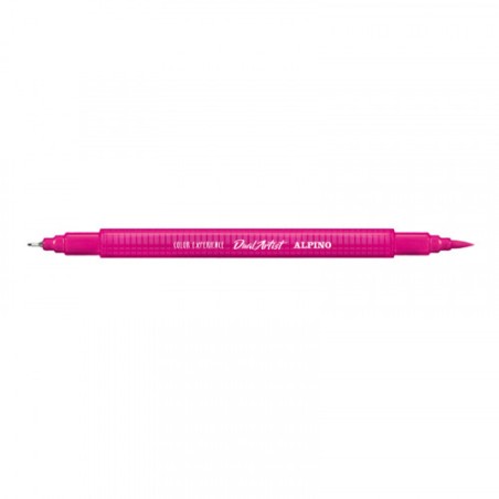 7979-CAJA 24 ROTULADORES DOBLE PUNTA CON PUNTA PINCEL ALPINO AR000187