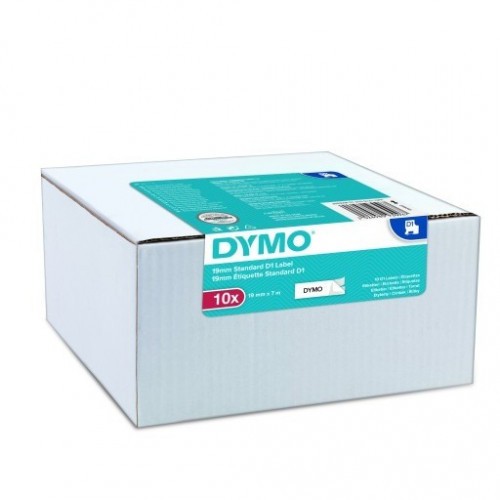 8022-MULTIPACK 10 CINTAS DYMO D1 9MMX7M NEGRO/BLANCO DYMO 2093096