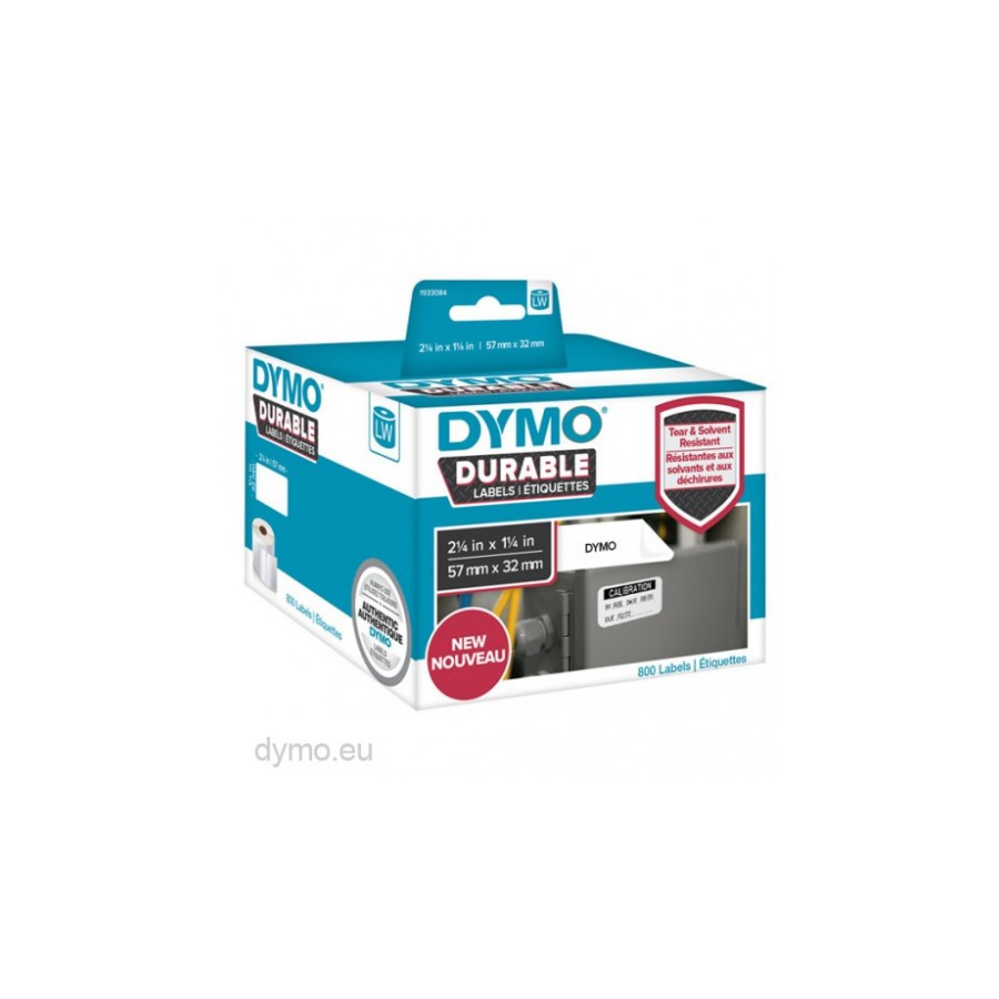 8034-ROLLO 800 ETIQUETAS PLASTICAS LW DURABLE 57MM X 32MM DYMO 2112289