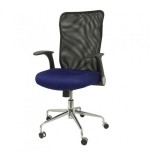 8037-SILLA MINAYA RESPALDO MALLA NEGRO ASIENTO 3D AZUL PIQUERAS Y CRESPO 4031AZ