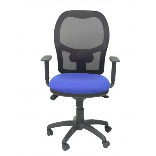 8071-SILLA JORQUERA MALLA NEGRA ASIENTO BALI AZUL PIQUERAS Y CRESPO 15SNBALI229