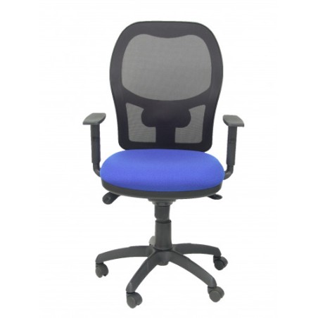 8071-SILLA JORQUERA MALLA NEGRA ASIENTO BALI AZUL PIQUERAS Y CRESPO 15SNBALI229