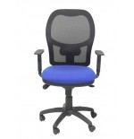 8071-SILLA JORQUERA MALLA NEGRA ASIENTO BALI AZUL PIQUERAS Y CRESPO 15SNBALI229