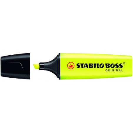 812-MARCADOR FLUORESCENTE BOSS ORIGINAL TRAZO 2/5MM. AMARILLO STABILO 70/24