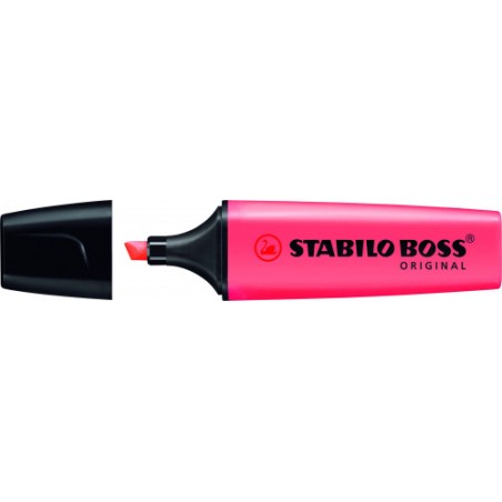 815-MARCADOR FLUORESCENTE BOSS ORIGINAL TRAZO 2/5MM. ROJO STABILO 70/40