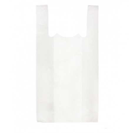 8173-PAQUETE 50 BOLSAS CAMISETA 42X28X53CM PLASTICO RECICLADO 200 MICRAS