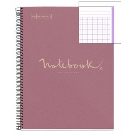 8185-CUADERNO 100% RECICLADO NB-1 A4 80HOJAS ECOLAVANDA EMOTIONS MIQUELRIUS 6090