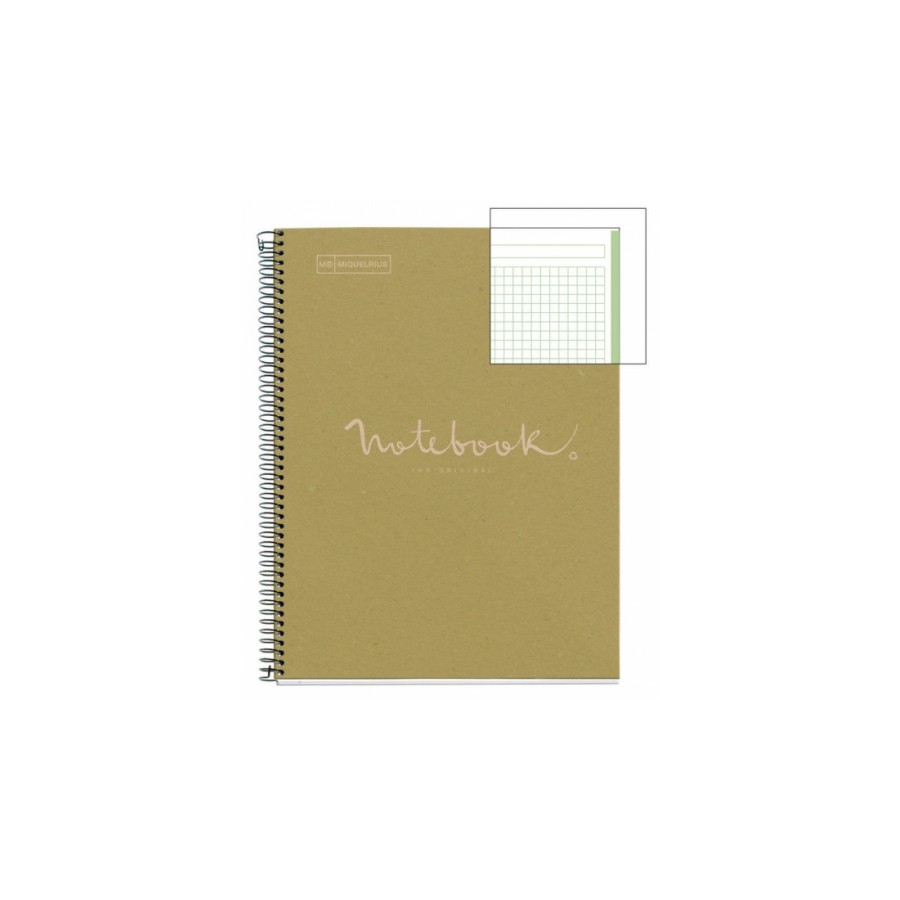 8187-CUADERNO 100% RECICLADO NB-1 A4 80HOJAS ECOVERDE EMOTIONS MR MIQUELRIUS 6091
