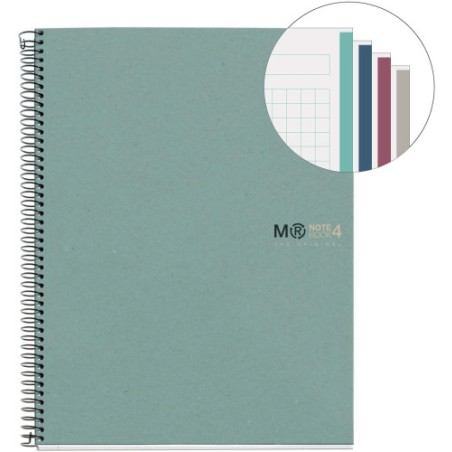 8196-CUADERNO 100% RECICLADO NB-4 A4 120HOJAS ECOAZUL MIQUELRIUS 6083