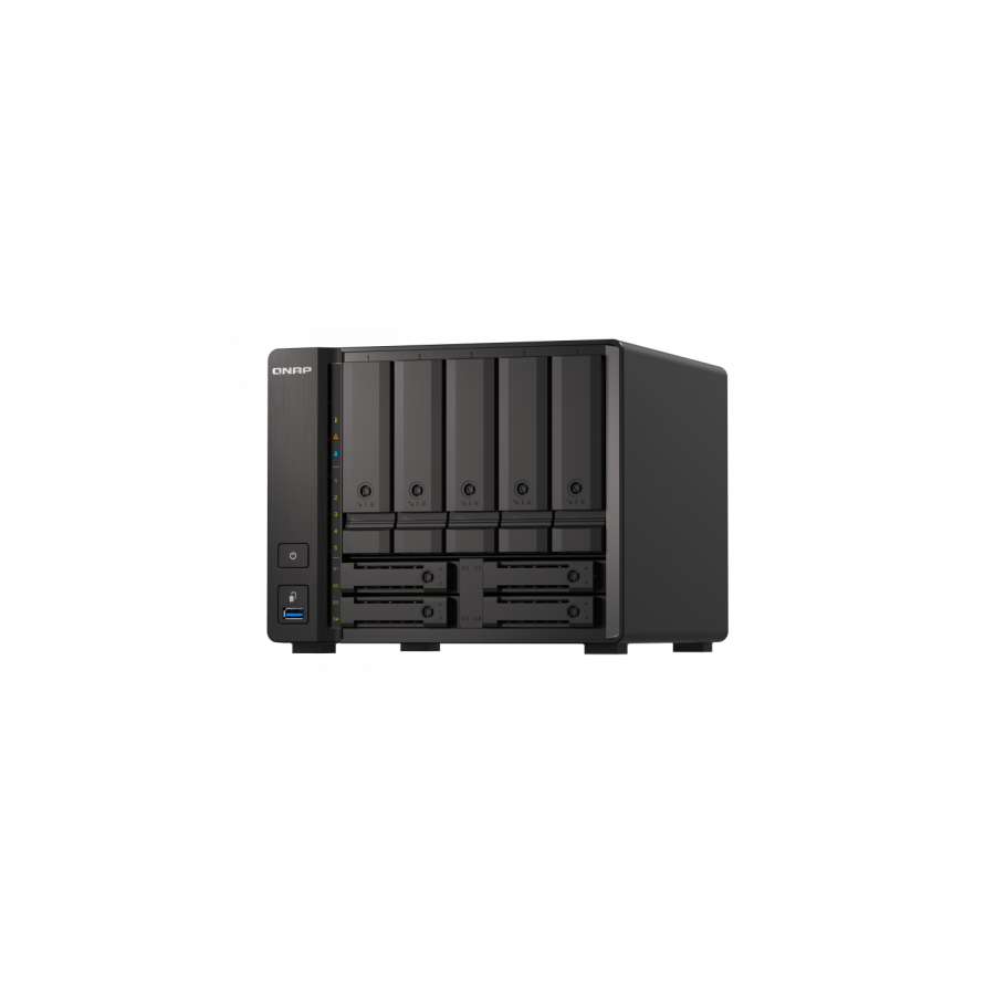 8262-QNAP TS-H973AX-8G servidor de almacenamiento NAS Tower Ethernet Negro V1500B