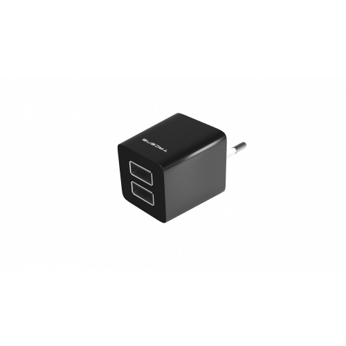 8315-TACENS ANIMA AUSB1 USB CHARGER, 2x USB PORTS, 2.1A ULTRAFAST CHARGE, LIGHWEIGT AND COMPACT SIZE DESIGN, EU CONNECTO