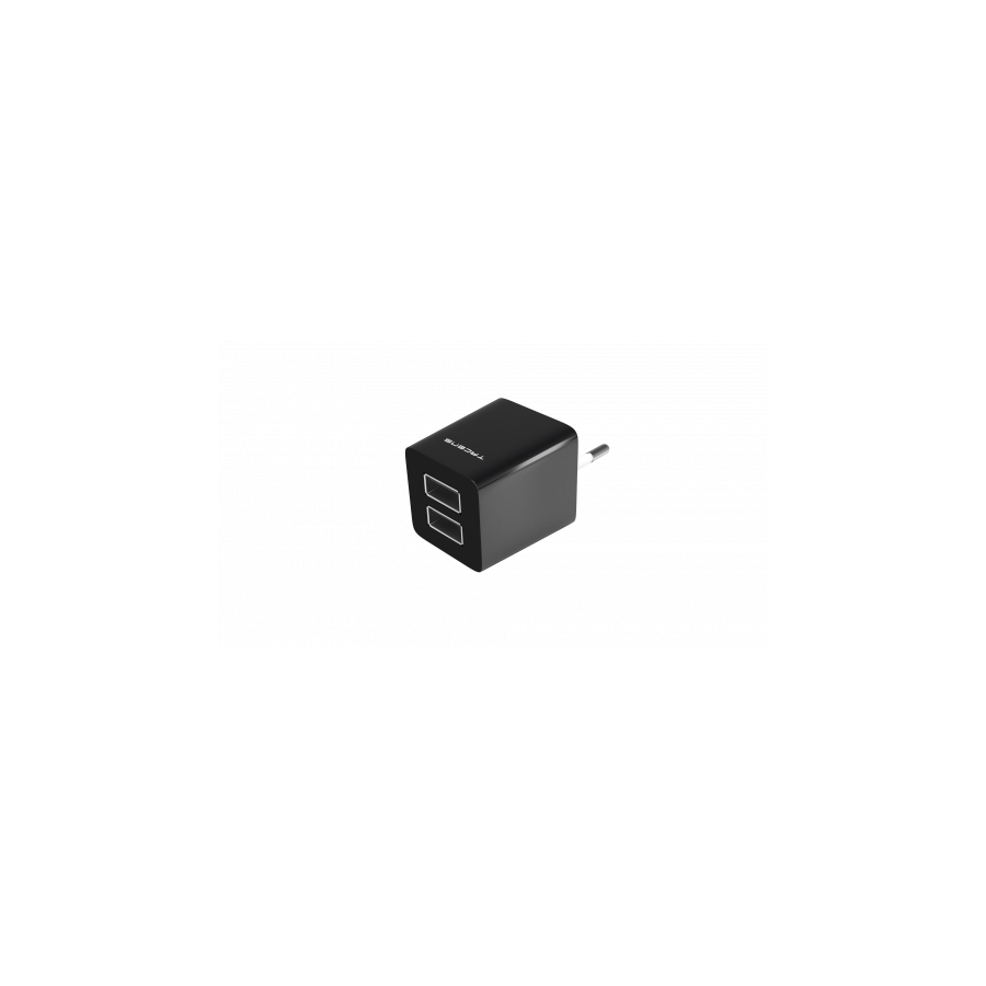 8315-TACENS ANIMA AUSB1 USB CHARGER, 2x USB PORTS, 2.1A ULTRAFAST CHARGE, LIGHWEIGT AND COMPACT SIZE DESIGN, EU CONNECTO