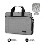 8323-SUBBLIM Maletin Ordenador Air Padding Laptop bag 15,6" Grey