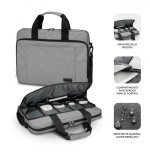 8324-SUBBLIM Maletin Ordenador Air Padding Laptop bag 15,6" Grey