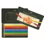 8440-ESTUCHE DE METAL POLYCHROMOS CON 12 LAPICES DE COLORES SURTIDOS FABER CASTELL 110012