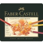 8441-ESTUCHE DE METAL POLYCHROMOS CON 24 LAPICES DE COLORES SURTIDOS FABER CASTELL 110024