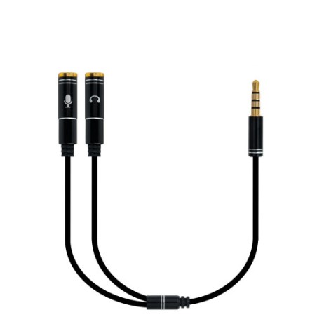 8475-Ewent EC1641 cable de audio 0,3 m 3,5mm 2 x 3.5mm Negro