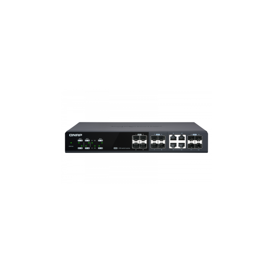 8510-QNAP QSW-M1204-4C switch Gestionado 10G Ethernet (100/1000/10000) Negro